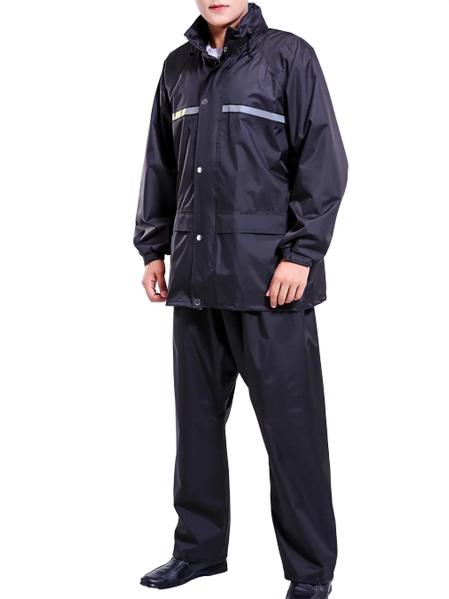Rain Suits for Men Waterproof Lightweight Rain Gear Rain Coats with Eye-Catching Reflective Strip for Golf, Fishing,Hiking