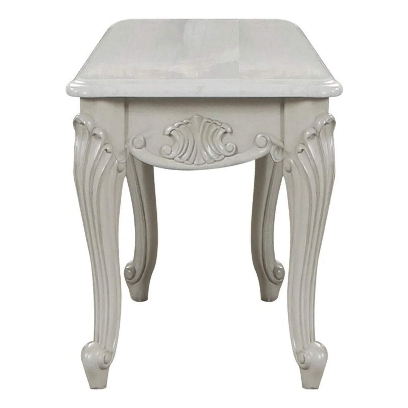 Pemberly Row Traditional & Contemporary End Table made with Wood in Silver