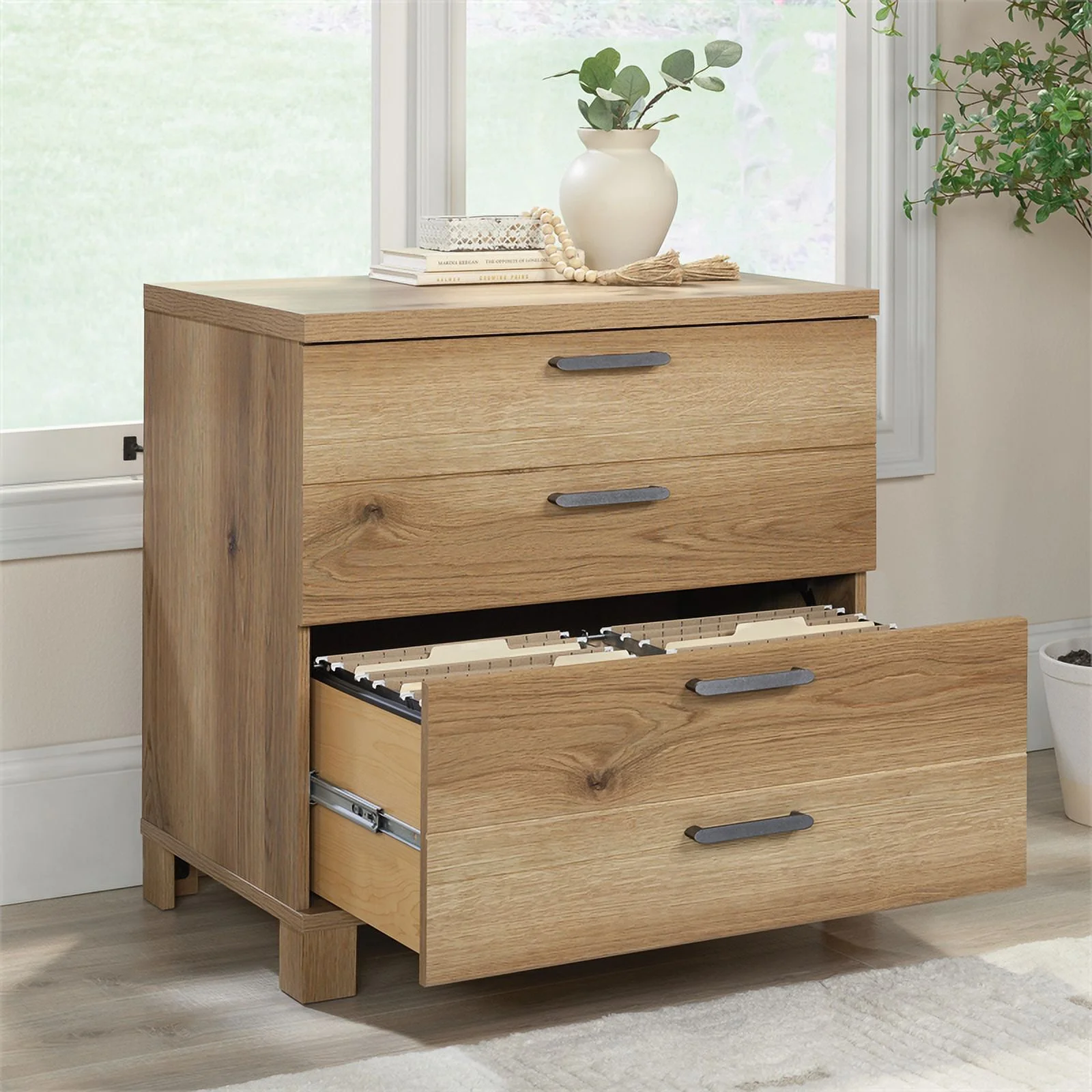 Sauder Rosedale Ranch Engineered Wood Lateral File Cabinet in Timber Oak