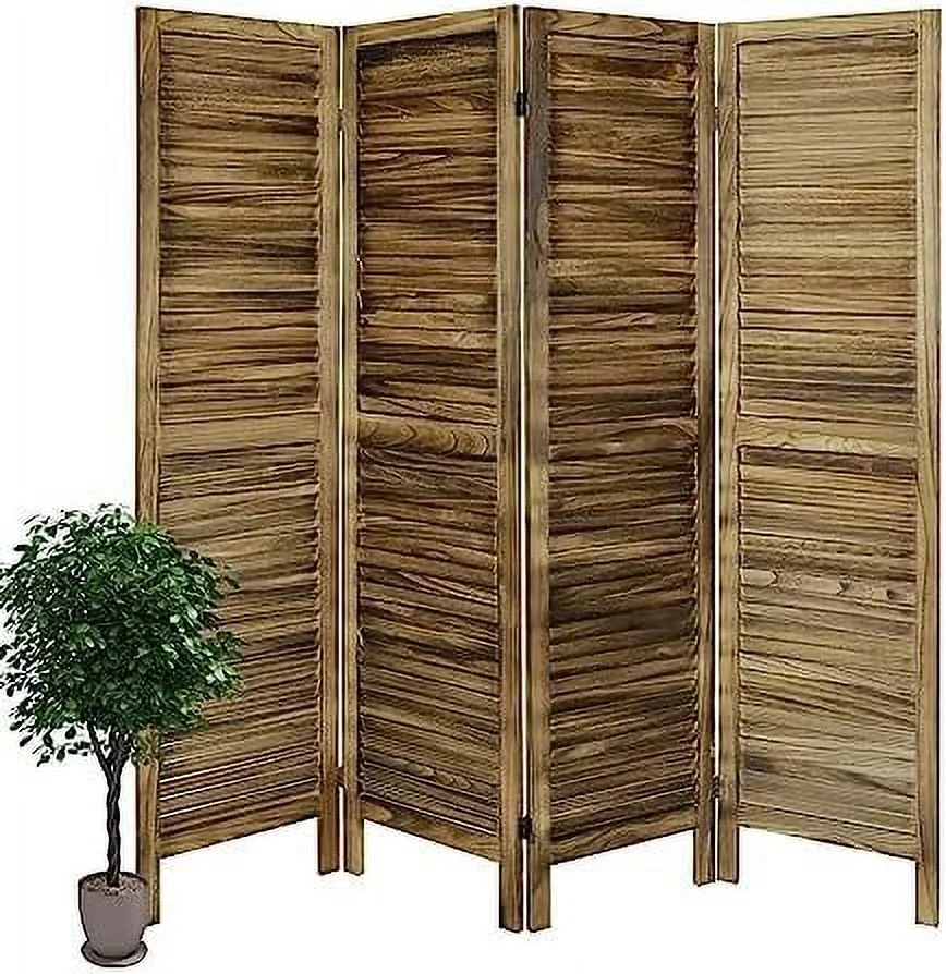 JDZHAPPYLIFE 6 Panel Room Dividers  5.6Ft Wood Room Divider and Partition Room Divider Folding Privacy Screens  Double Hinged Room Dividers Wall for Bedroom Office Living Room  Grey White