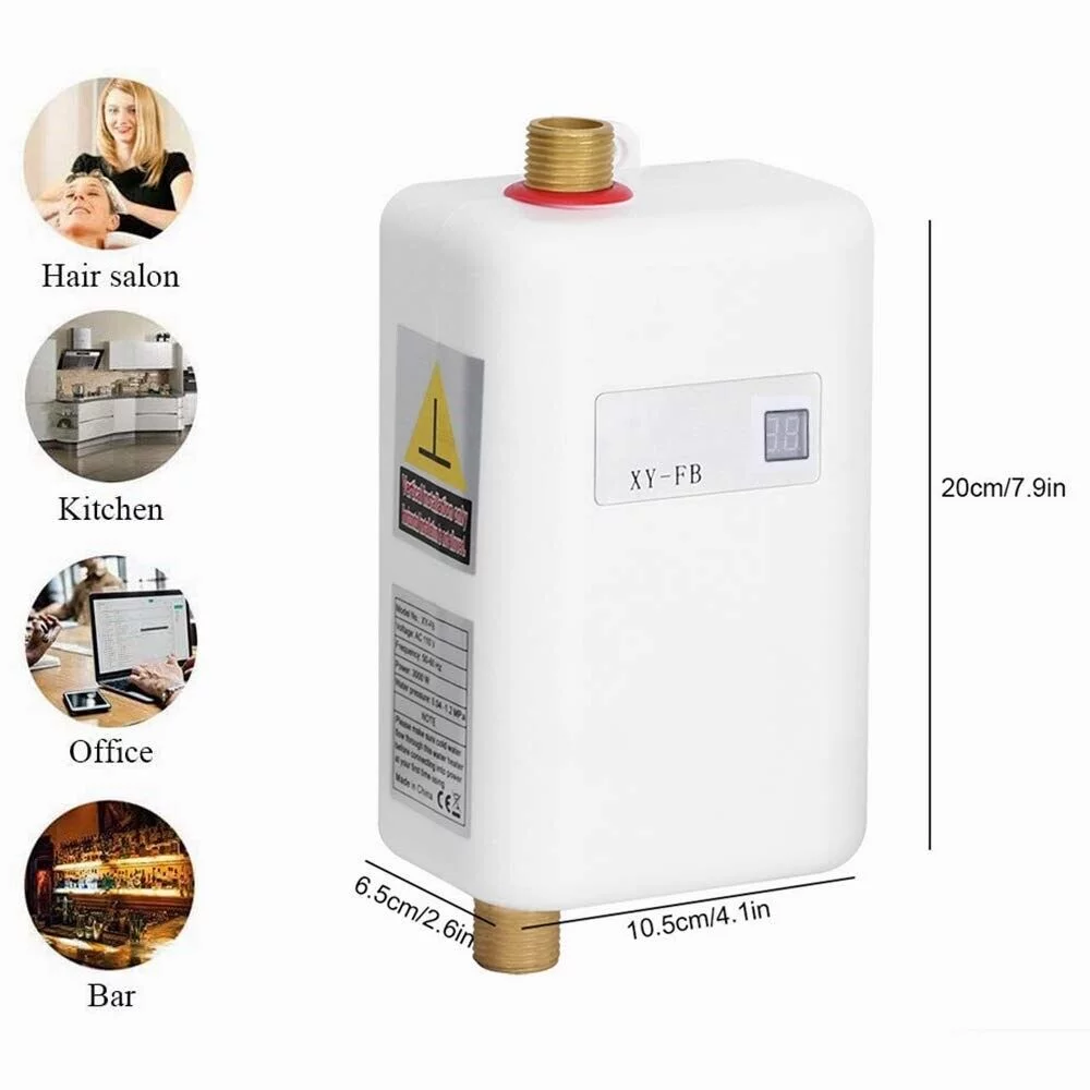 Durable ABS Casing, Quick Heating, Versatile Usage, Compact Size - Kitchen Instantaneous Water Heater