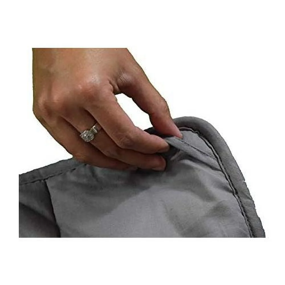 Weighted Blanket 15Lbs - Full Queen Size - Improve Deep Sleep - Soft Cotton Shell With Glass Bead Fill - Deep Touch Stimulation - For Adults & Children (Grey, 48