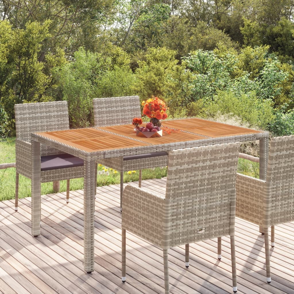 Anself Patio Table with Wooden Gray 59.1