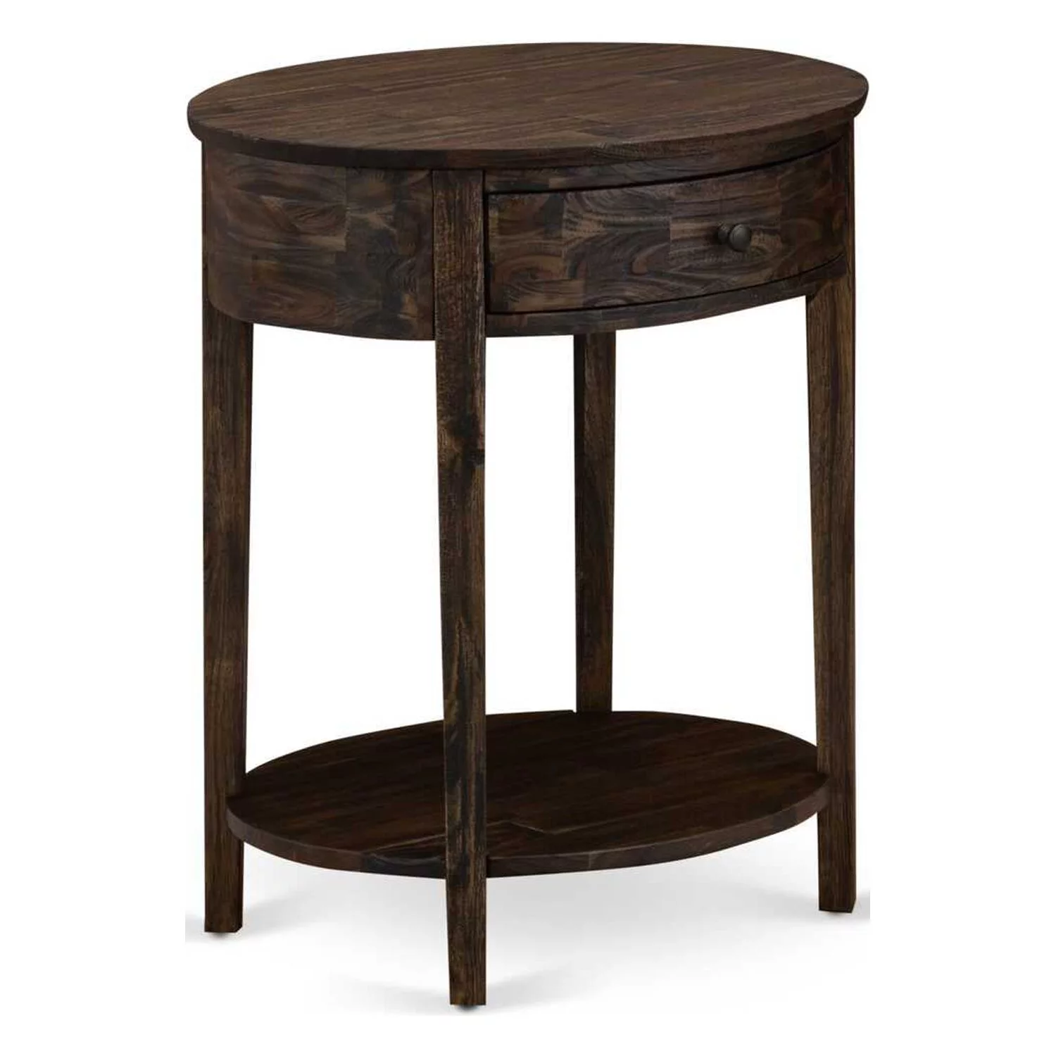 East West Furniture Kendall 2-Piece Wood Full Bedroom Set in Brown/Jacobean