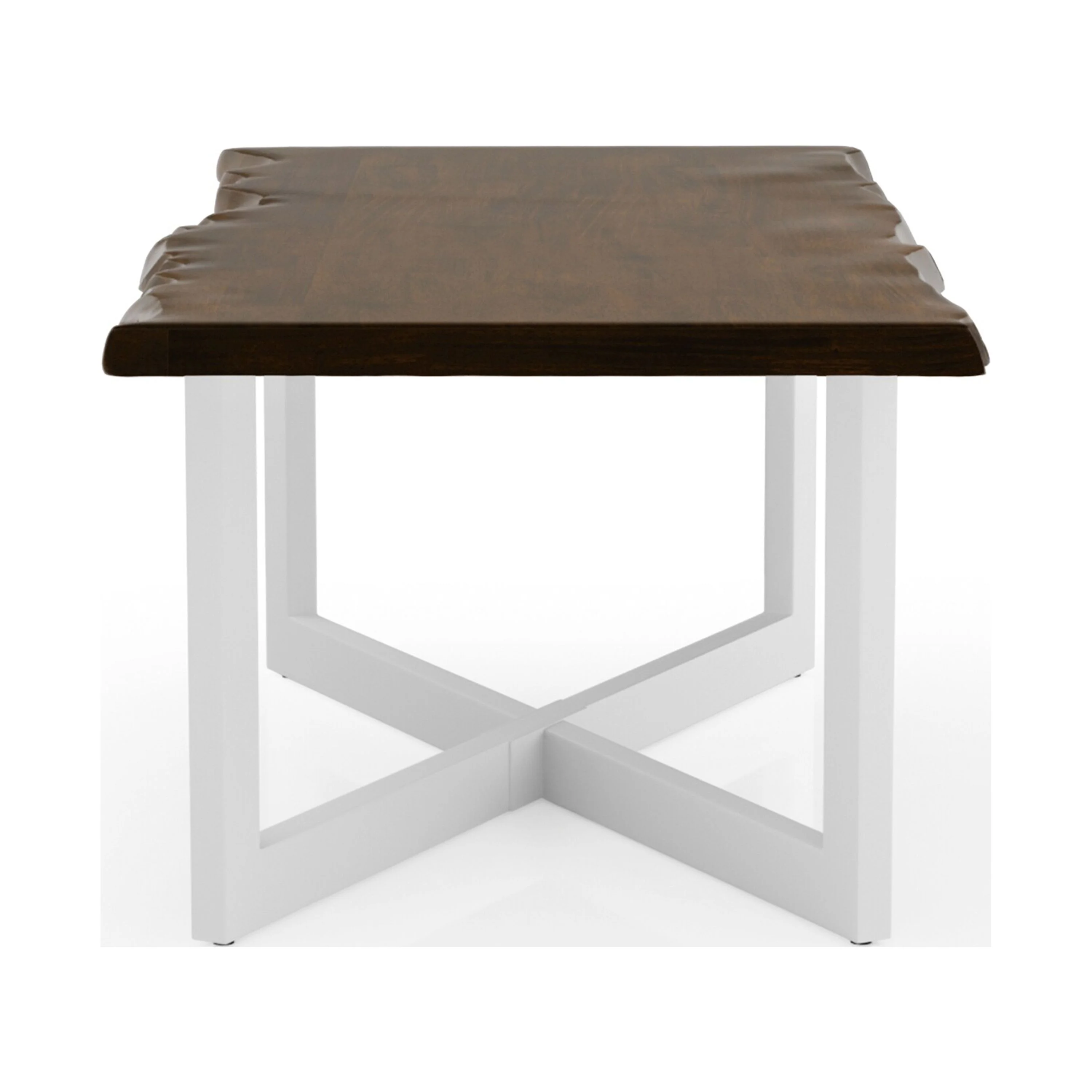 Furniture of America Wallgren Transitional Oak and White 47-inch Metal Coffee Table by