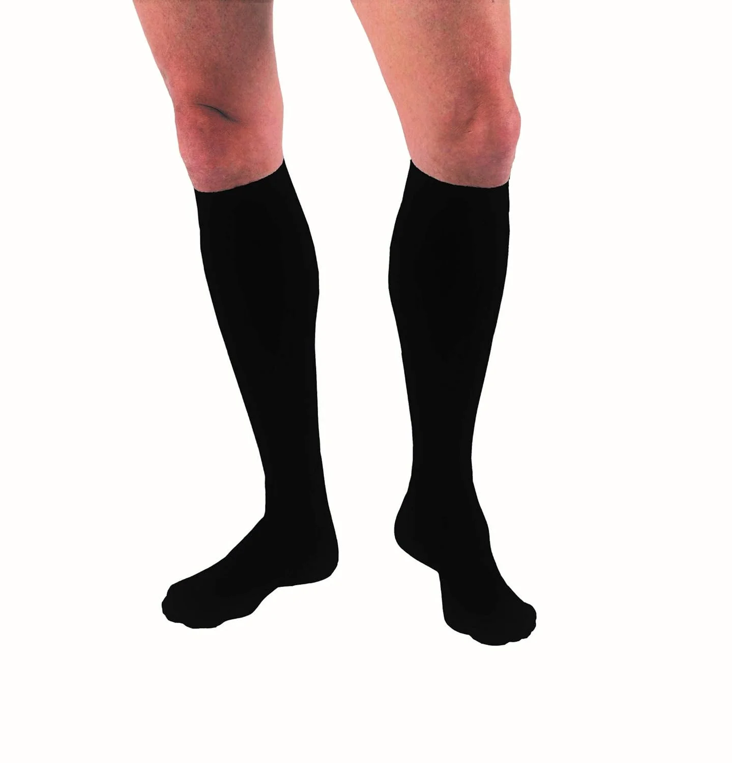 BSN Medical 115001 Jobst Men Knee High Compression Sock, 15-20 mmHg, Closed Toe, Medium, Black