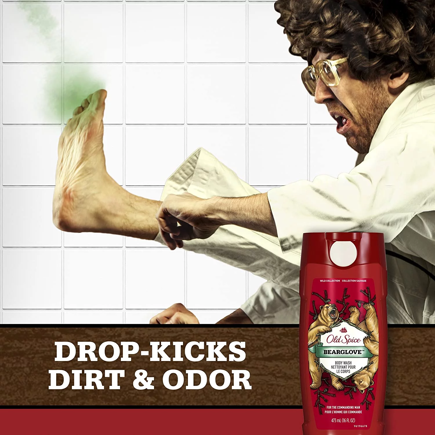 Old Spice Wild Collection Bodywash, Bearglove 16 oz (Pack of 6)