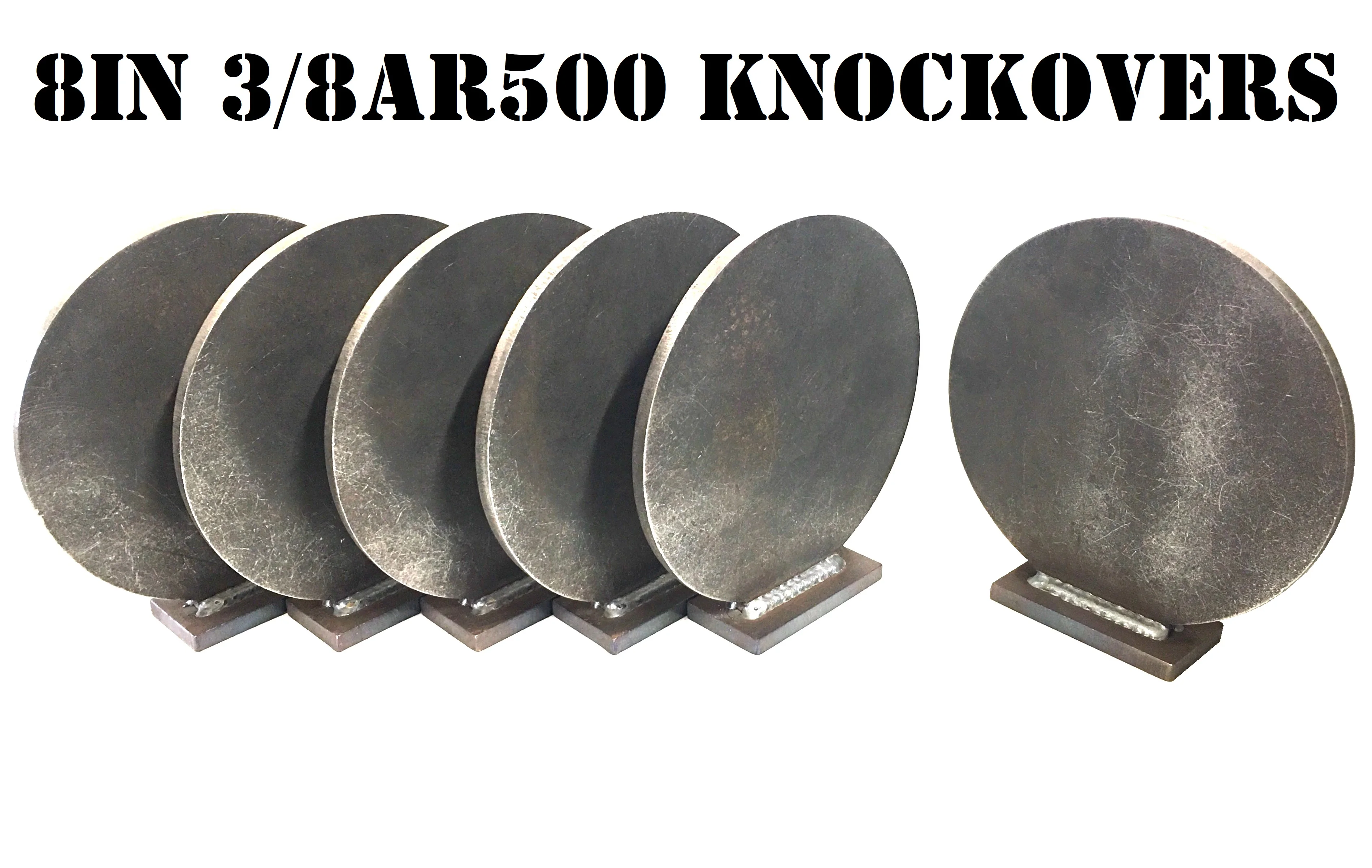 Magnum Target 8in 3/8in AR500 Knock-over Steel Shooting Range Targets-Metal NRA Knock-downs - K86AR500