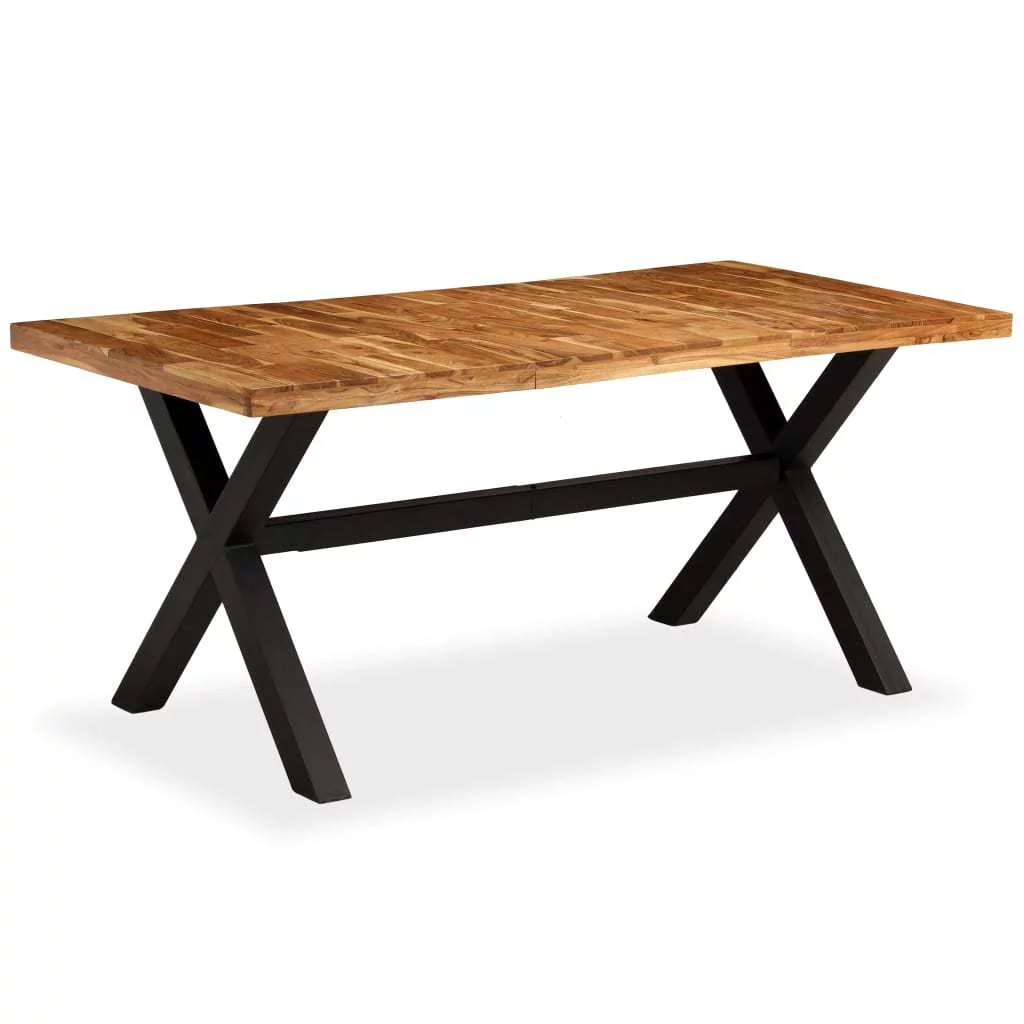 vidaXL Dining Table Solid Acacia and Mango Wood 70.9