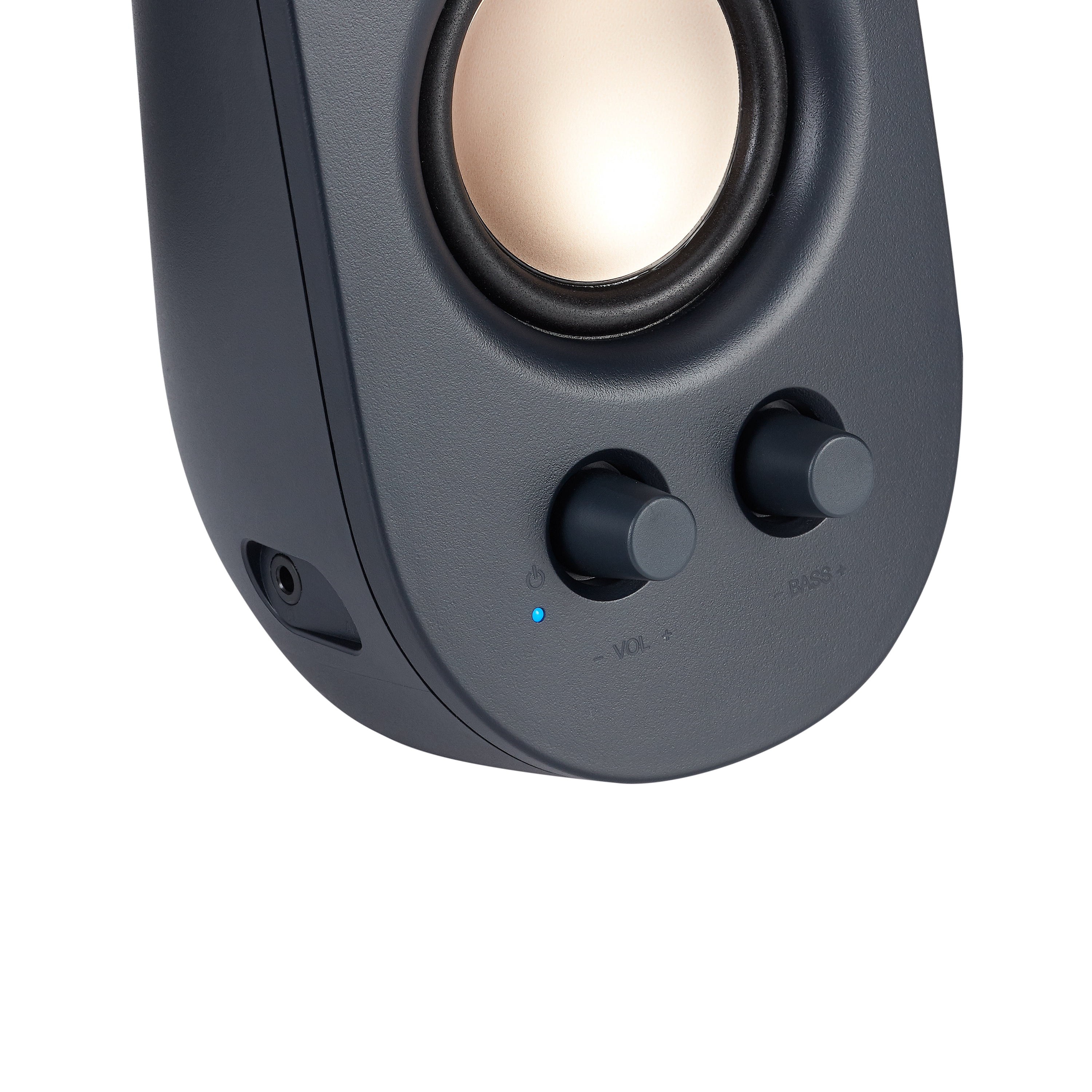 onn. AC Powered Computer Speakers with Volume and Bass Controls, 7.32