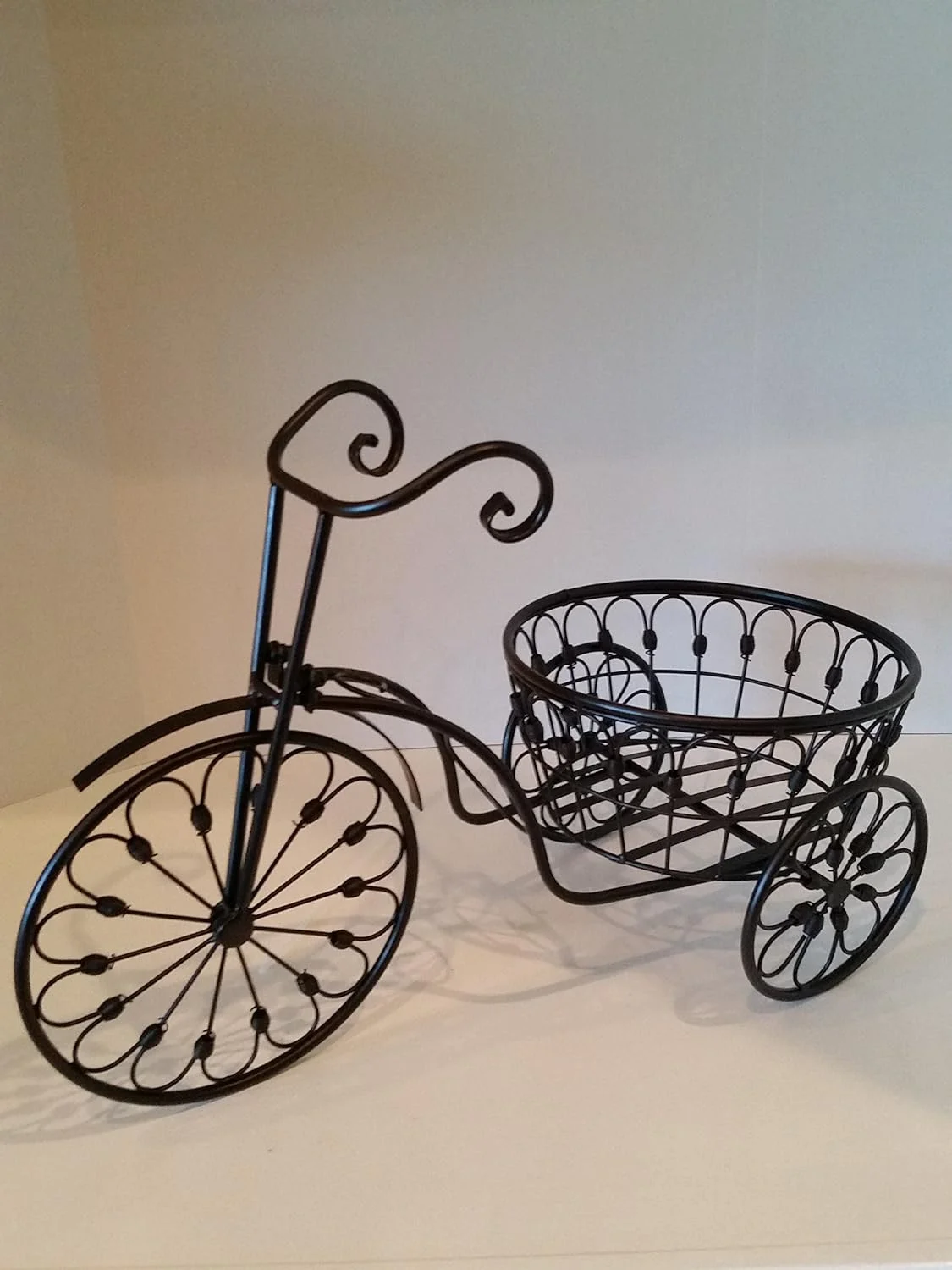 Vintage Tricycle Wrought Iron Plant Stand Is The Perfect Decorative Plant Stand For Garden, Home And Patio