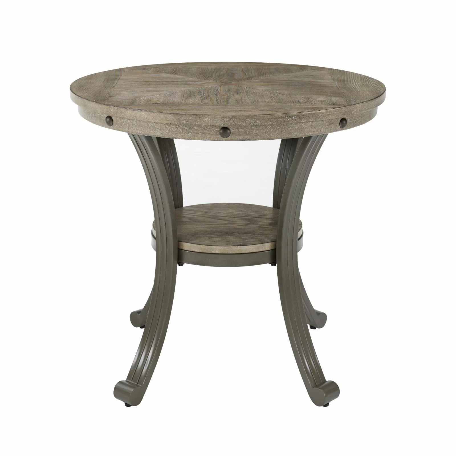 Powell Franklin Round Side Table - Pewter