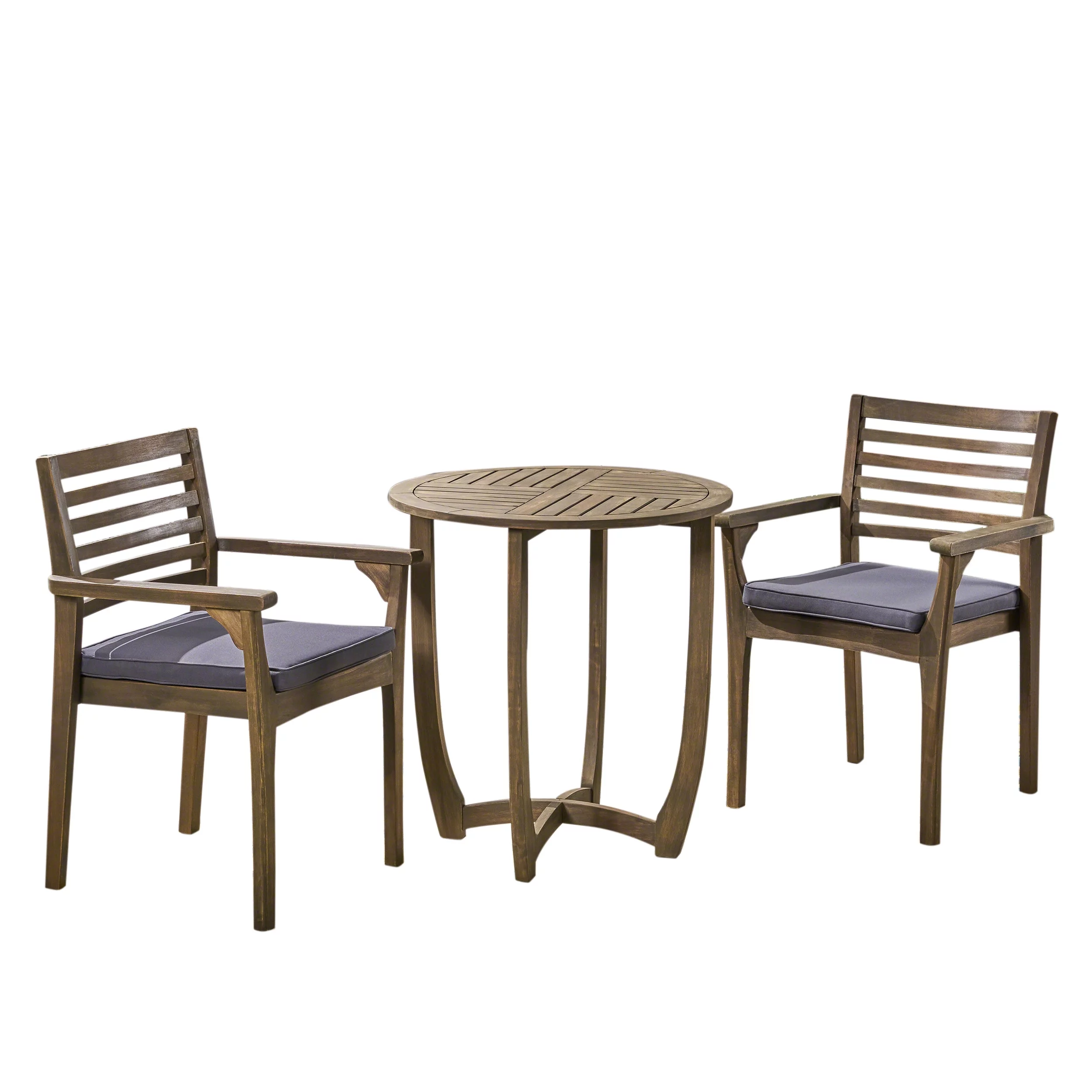 Phoenix Outdoor Acacia Wood 2-Seater Bistro Set with 28