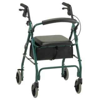 Rollator Nova GetGo Classic Aluminum Rolling Walker Weight Capacity 300 lbs (Green)