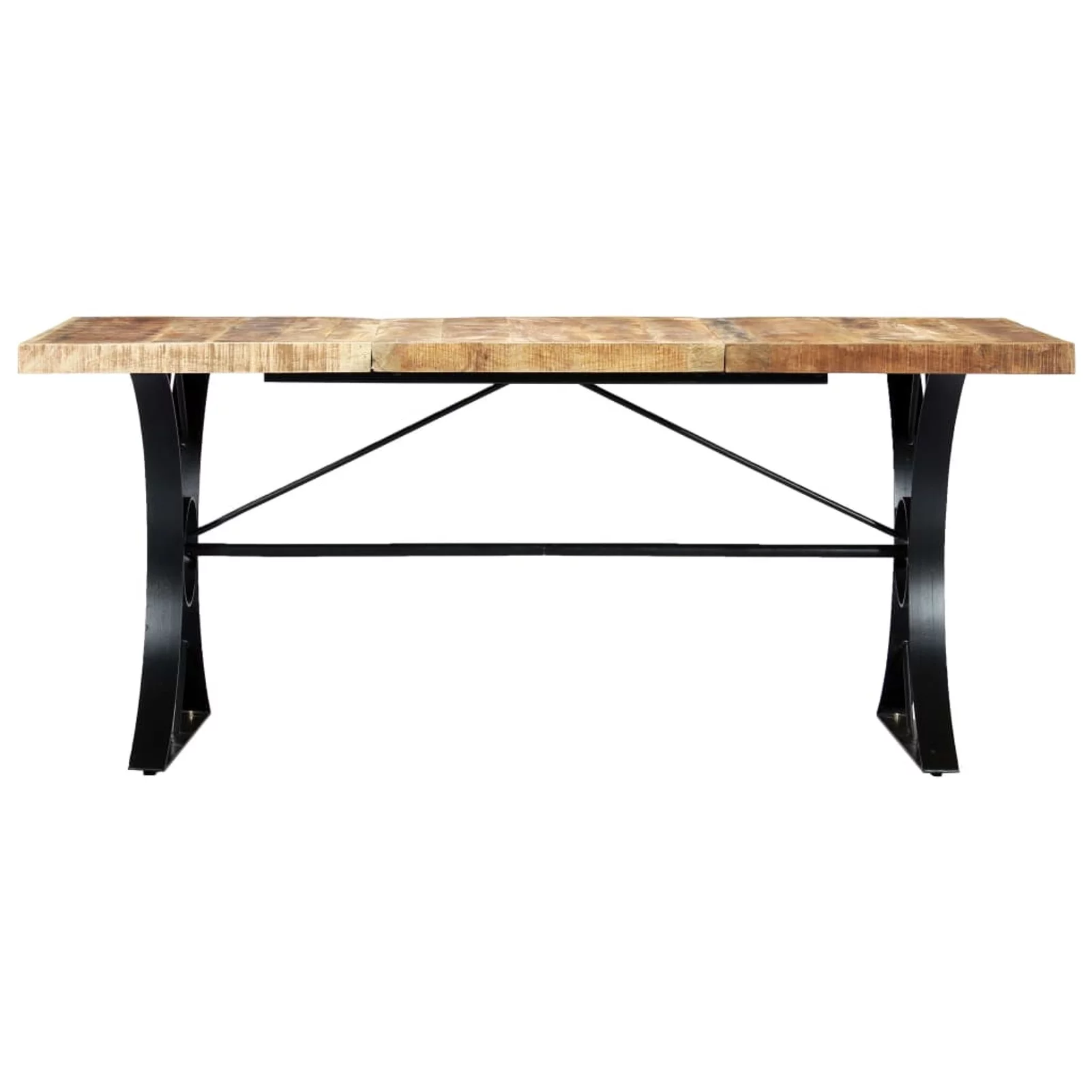 moobody Dining Table 70.9in x 35.4in x 29.9in Solid Mango Wood Wooden Dinner Table for Kitchen, Dining Room, Home Furniture