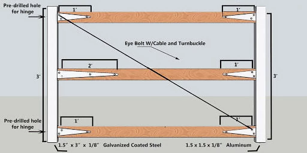 GATE CRAFTERS * 3 Rail * DIY * Wood Farm Gate Kit * Dual Frame * Build Your Own