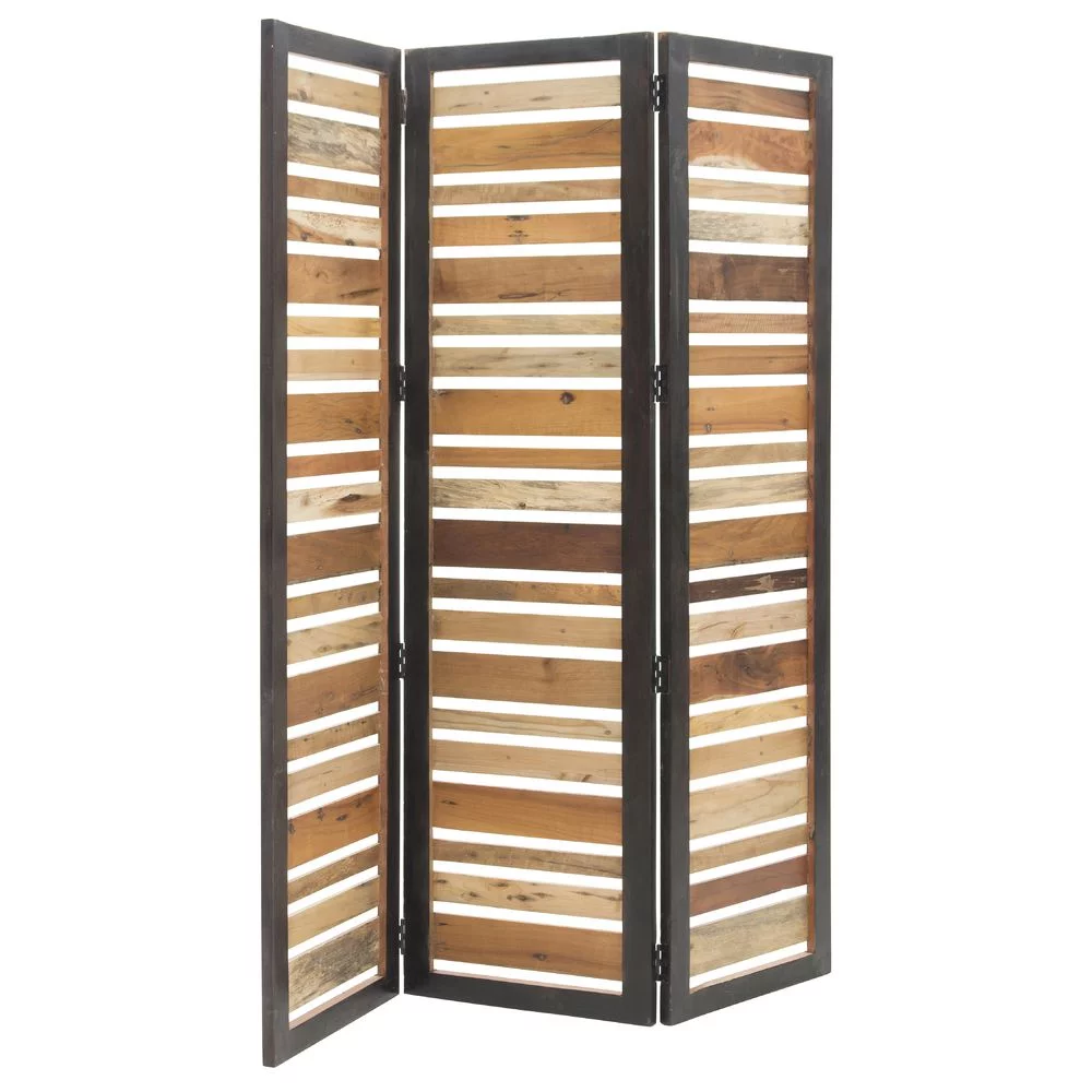 HUBERT Room Divider 3-Panel Made from Mango Wood - 60