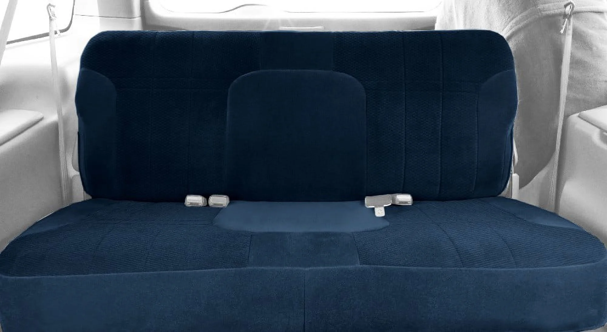 CalTrend Center Solid Bench O.E. Velour Seat Covers for 2000-2005 Chevy/GMC Astro|Safari - CV347-04RS Blue Monarch Insert with Classic Trim