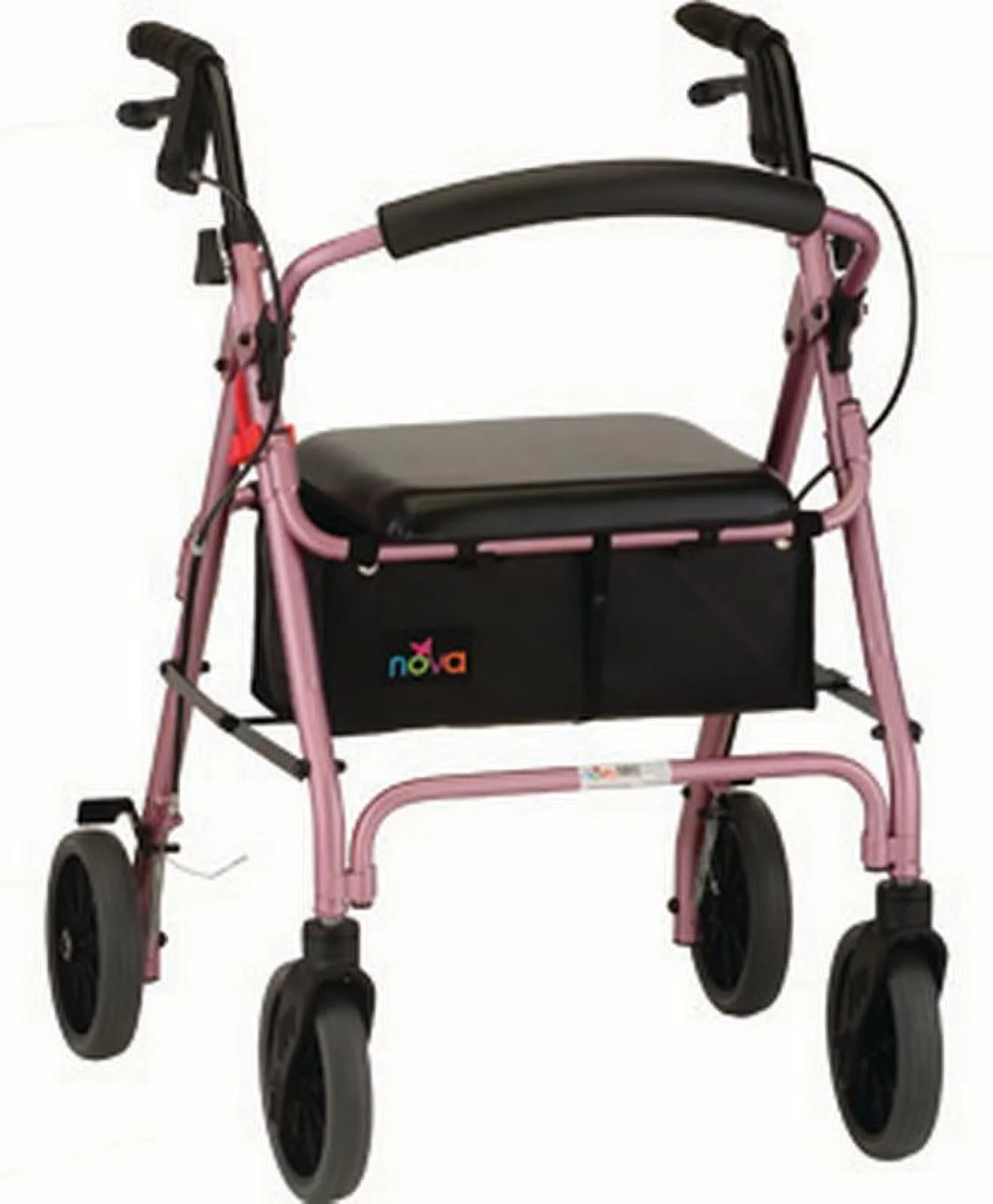 Rollator Nova Zoom 22 Aluminum Rolling Walker Weight Capacity 300 lbs (Pink)