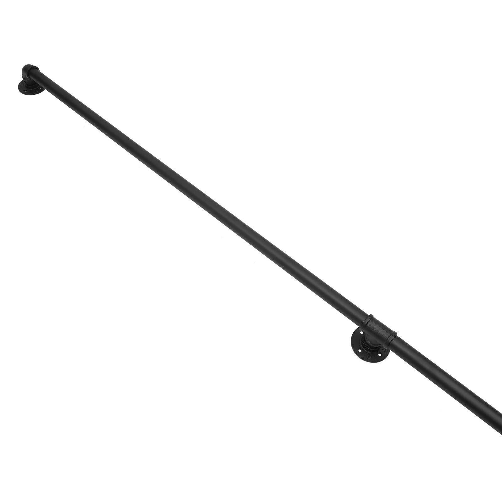 12ft Handrail Pipe, Stair Handrail Staircase Wall Mount Handrail Iron Pipe 3 Sections