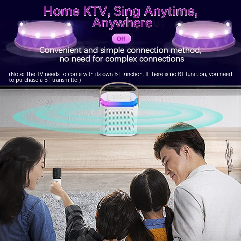Tomshoo Wireless Karaoke Microphone & Sound Box Set Home Party Singing Fun