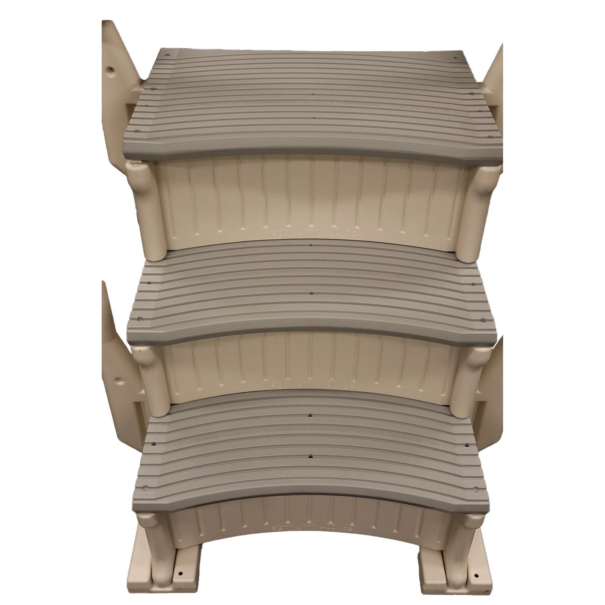 Confer Plastics Curved In-Pool 3 Step Ladder, In Ground Pool Stairs