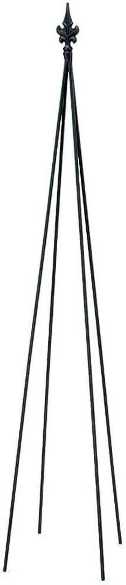 Fleur-De-Lis Trellis for Climbing Plants Wrought Iron Metal Yard Art for Patio Deck or Garden, Plant Support for Flower,58-in