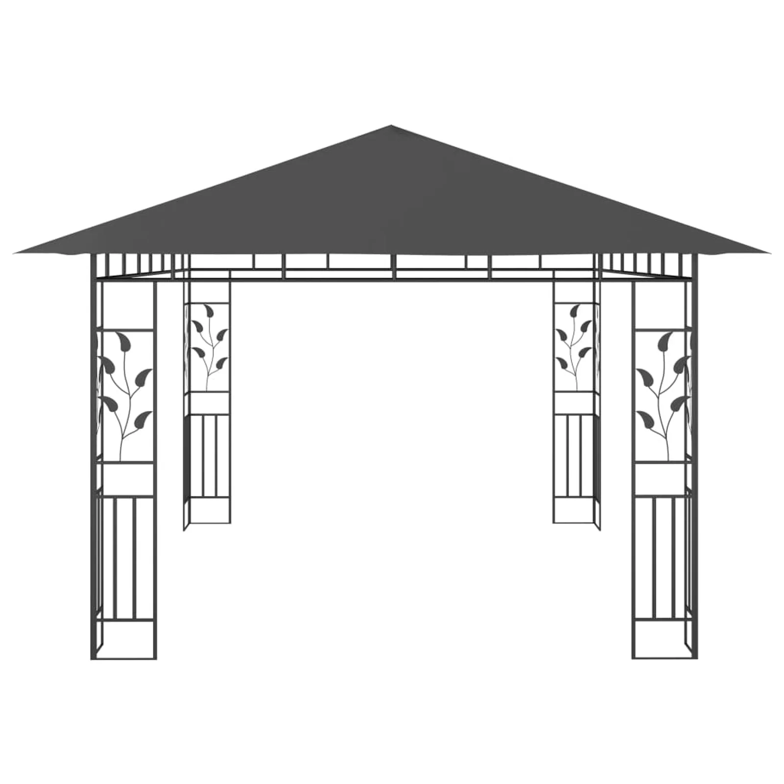Andoer Gazebo with Mosquito Net 13.1'x9.8'x9' Anthracite 180 g/m²