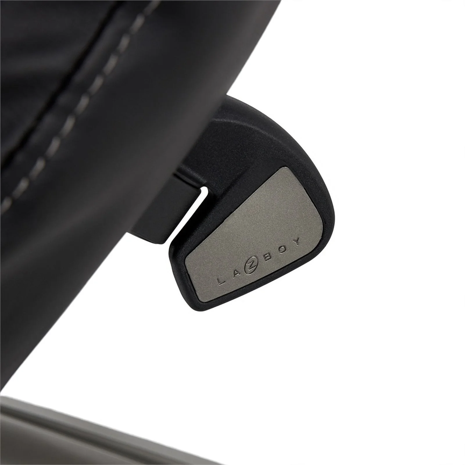 Scranton & Co Modern Faux Leather & Metal Executive Office Chair in Black/Silver