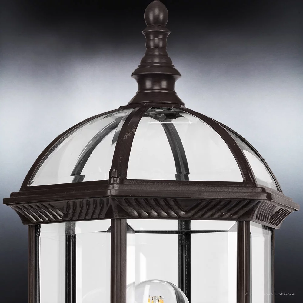 Luxury Transitional Post Light, 18.125H x 9.75W, with Traditional Style, Olde Bronze, UHP1374 by Urban Ambiance