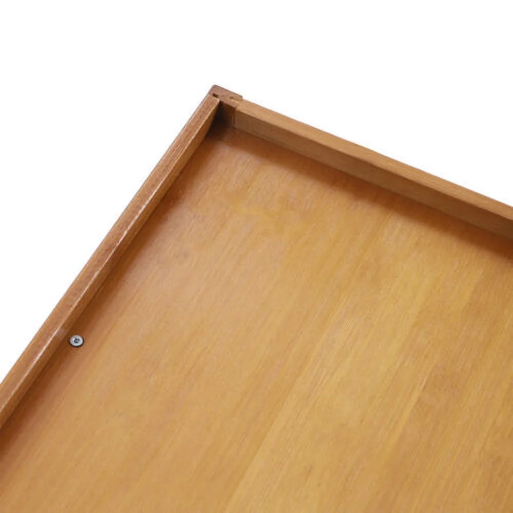 Bamboo Nightstand with 3 Drawers+Cabinet Large Capacity Bedside Table 42*30*40cm