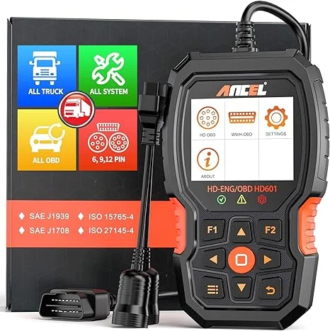 ANCEL HD601 with ANCEL AD310 Code Reader Full System Heavy Duty Truck Scanner