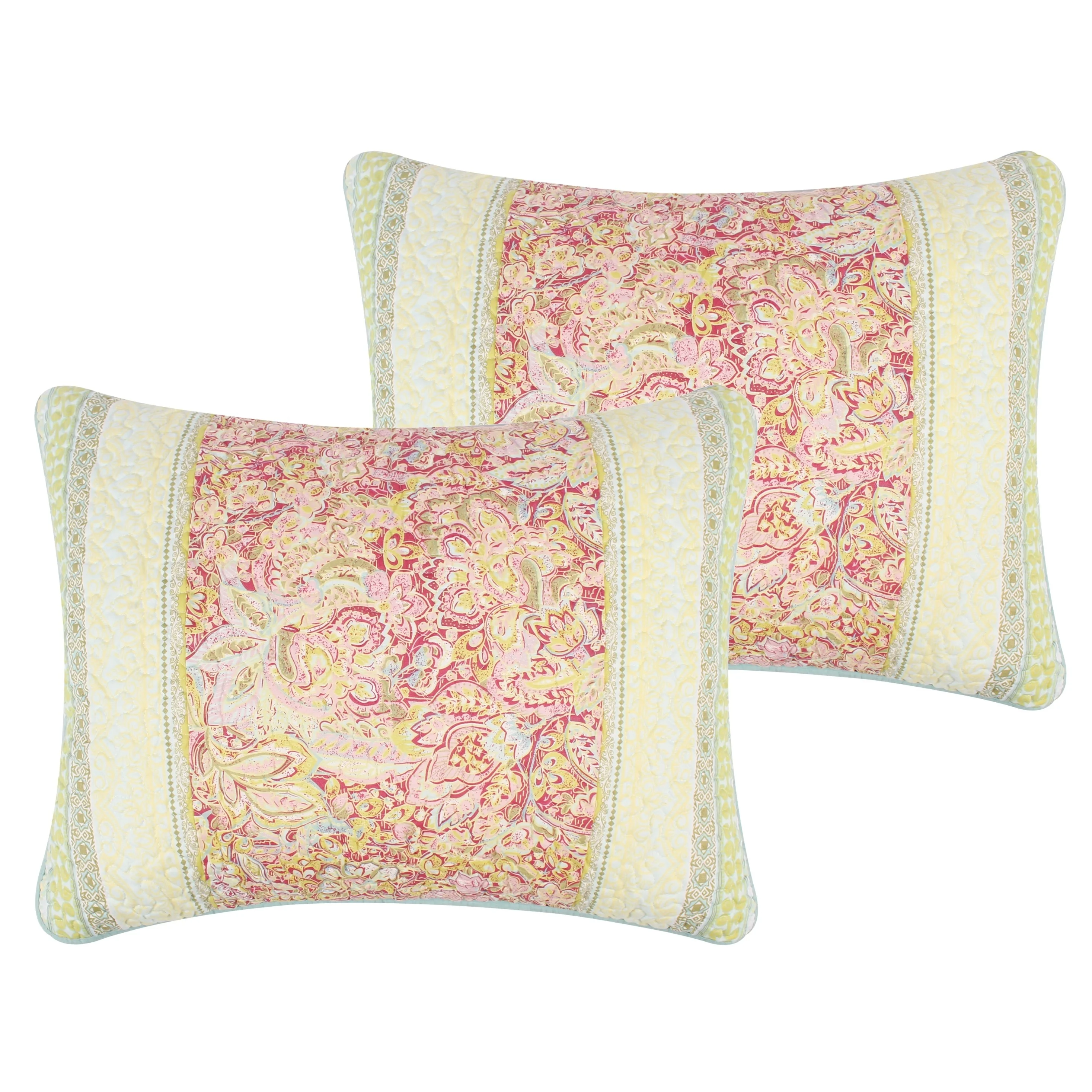 Barefoot Bungalow  Palisades Pastel Pillow Shams (Set of 2) King