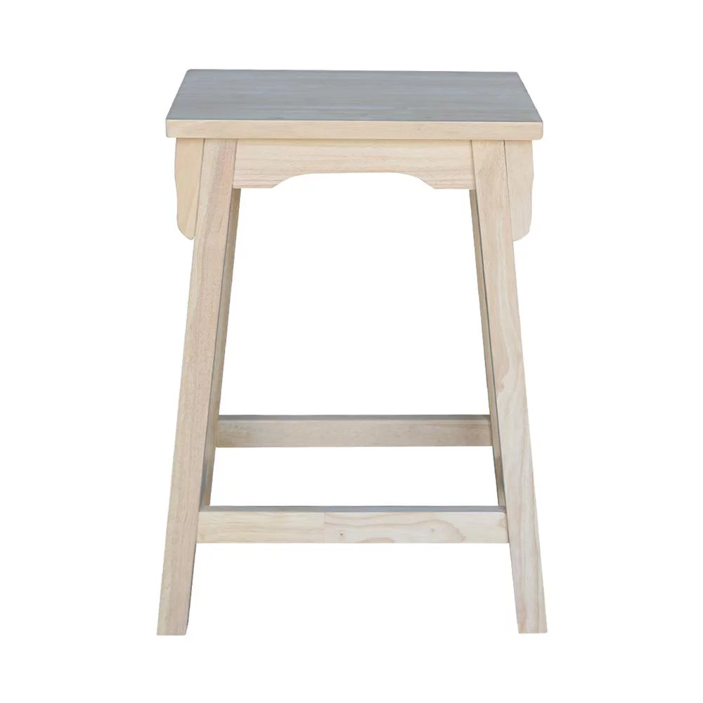 International Concepts Wood Slat Back Aspen Counter Height Panel Stool - Unfinished - 24