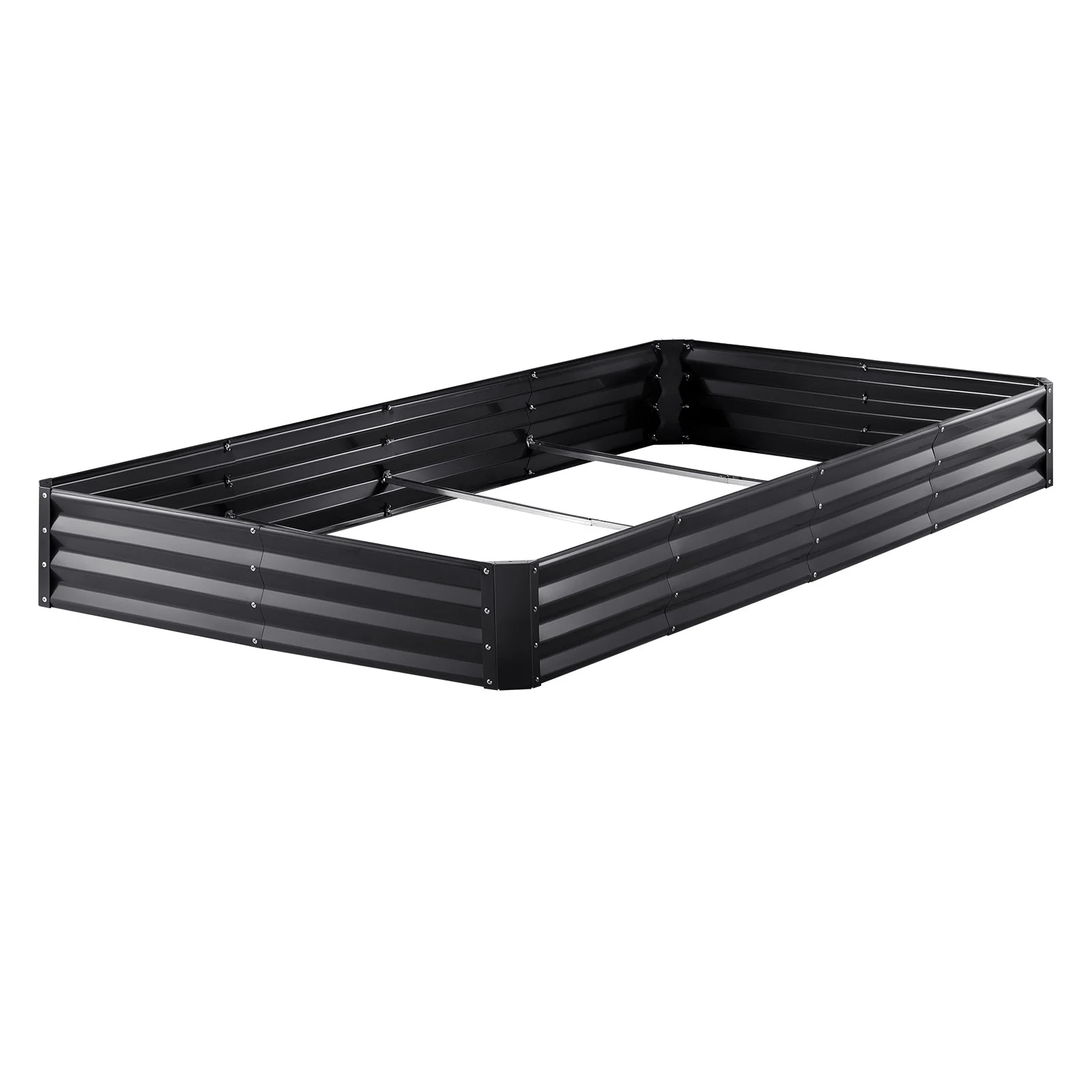 VEVOR Galvanized Raised Garden Bed - 94.5 x 47.2 x 11 Inches, Metal Planter Box for Flowers and Vegetables