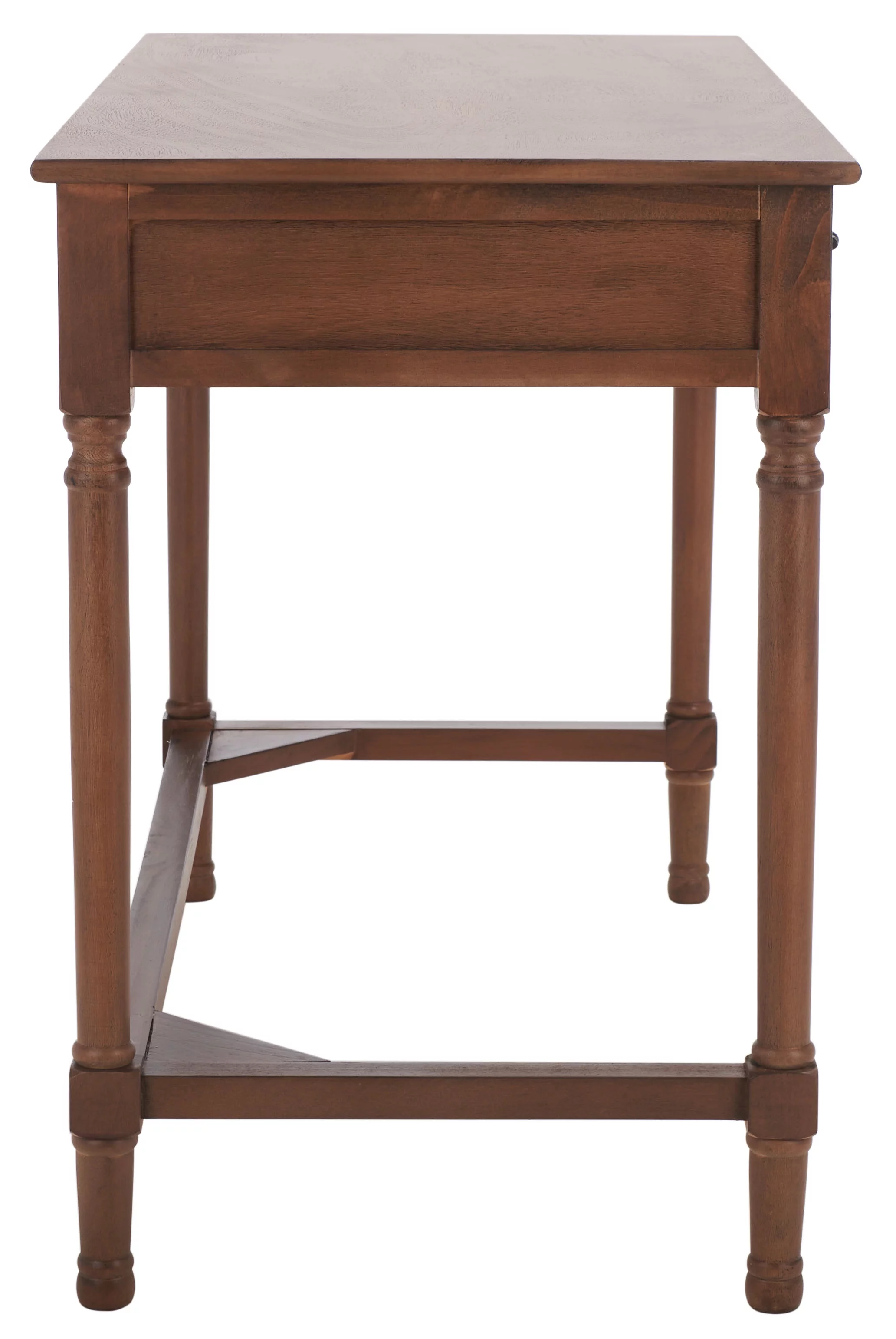 SAFAVIEH Layce Solid Retro 2 Drawer Writing Desk, Brown