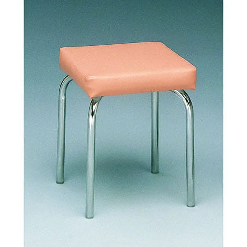 Stationary Stool, No Back, Square Top, 18