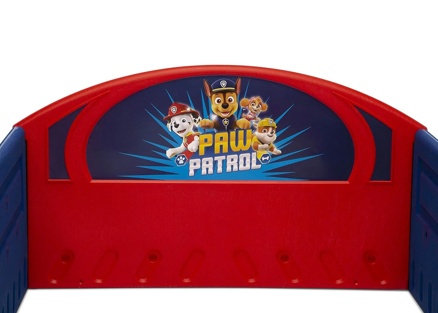 Delta Children Nick Jr. PAW Patrol Plastic Sleep and Play Toddler Bed with Attached Guardrails