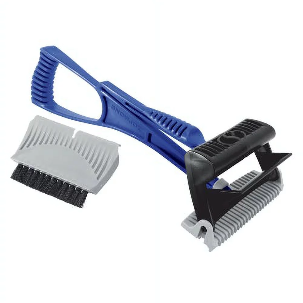 Snow Joe IceDozer Ice & Snow Scraper, Ice Breaking Teeth, Bristle Brush Attachment