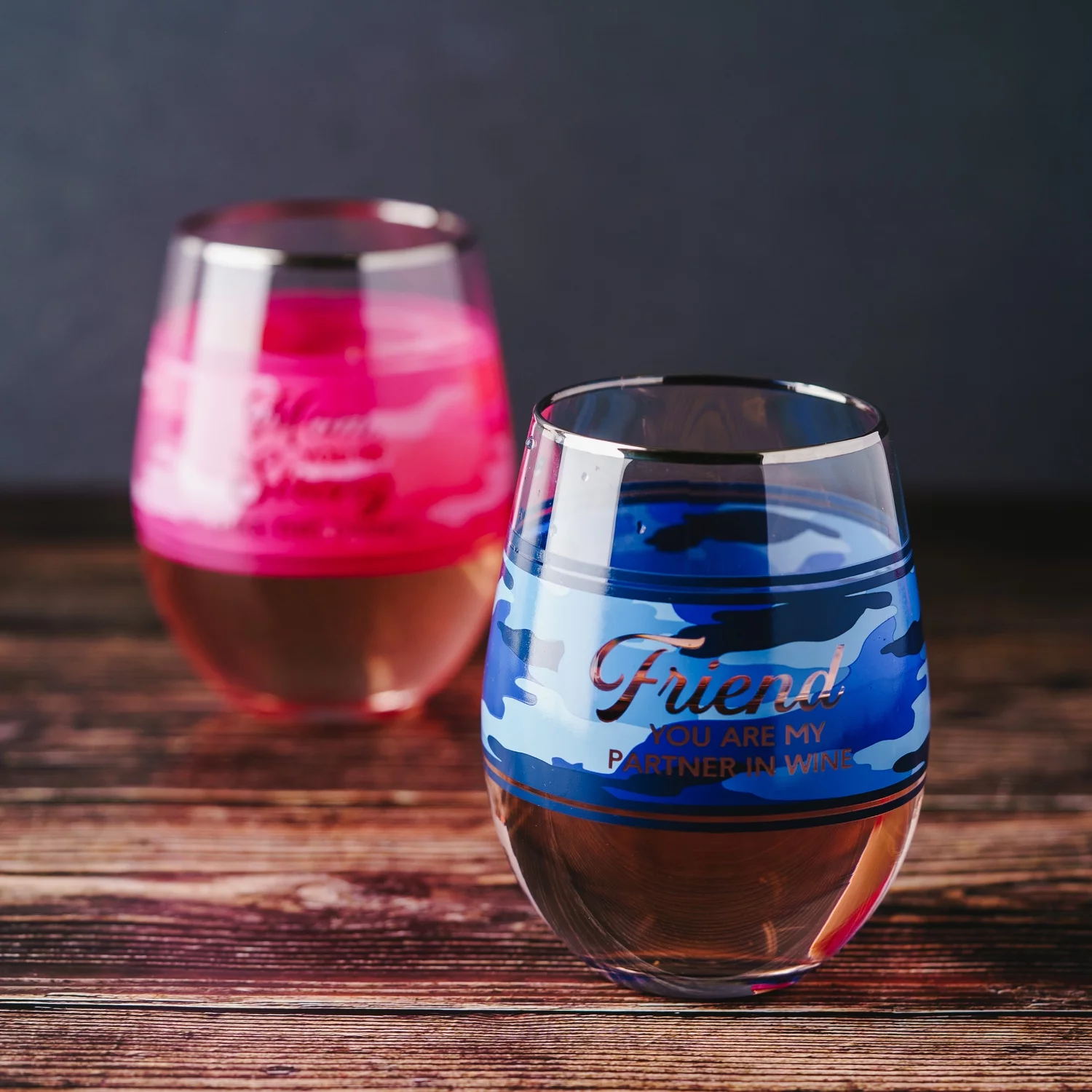 Friend - 18 oz Stemless Wine Glass