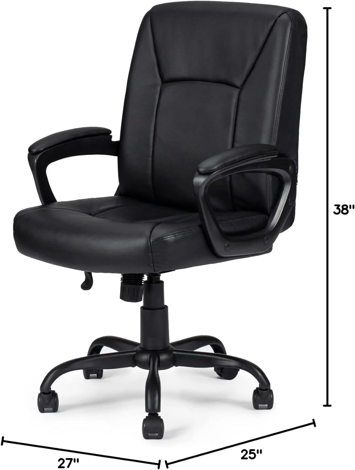 TJUNBOLIFE   Black Lux Office Chair
