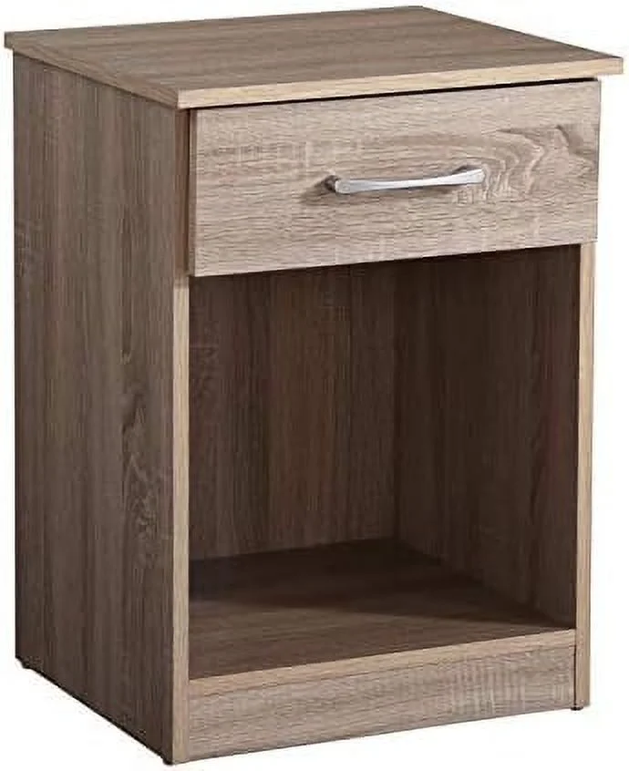 SQVNBC Glory  Lindsey 1 Drawer  Nightstand in Sandle Wood