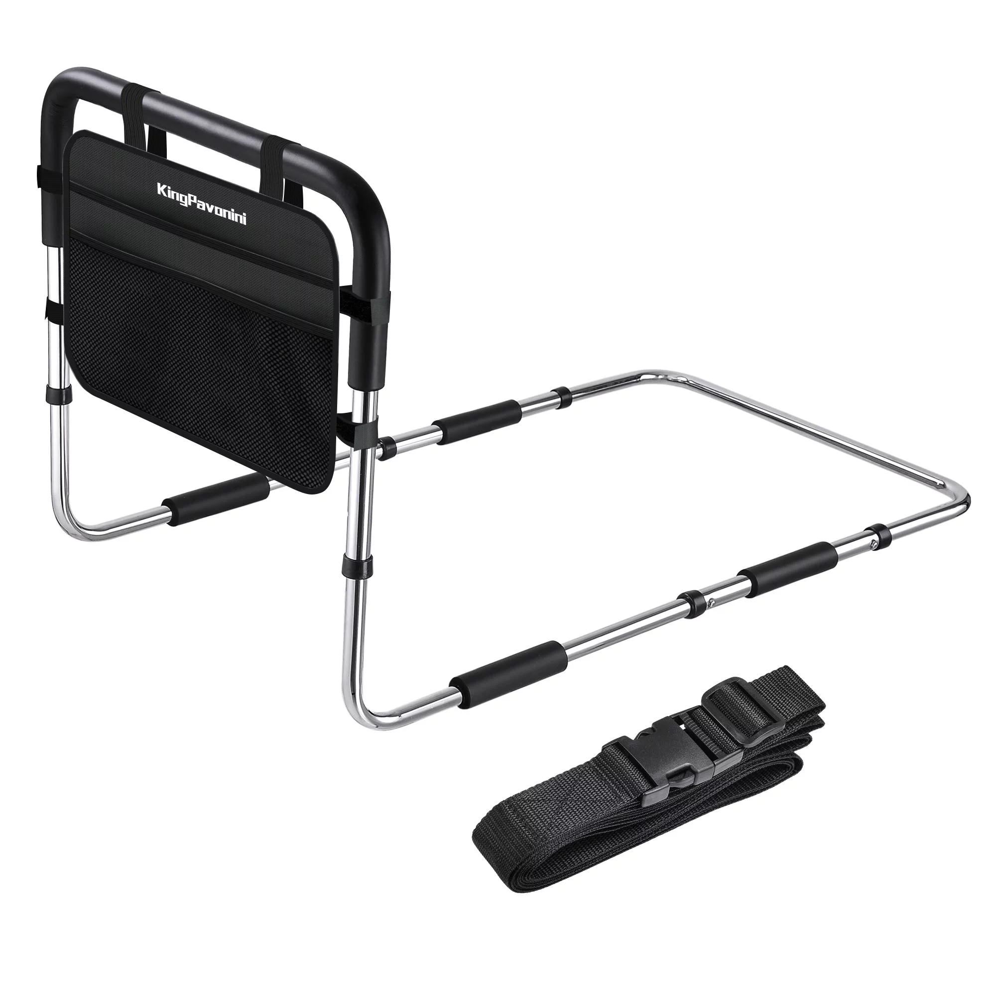 KingPavonini Safety Bed Rail For Elderly Adults, Adjustable Bed Rail and Assist Bar for Seniors fits King, Queen, Full, Twin Supports up to 300lbs