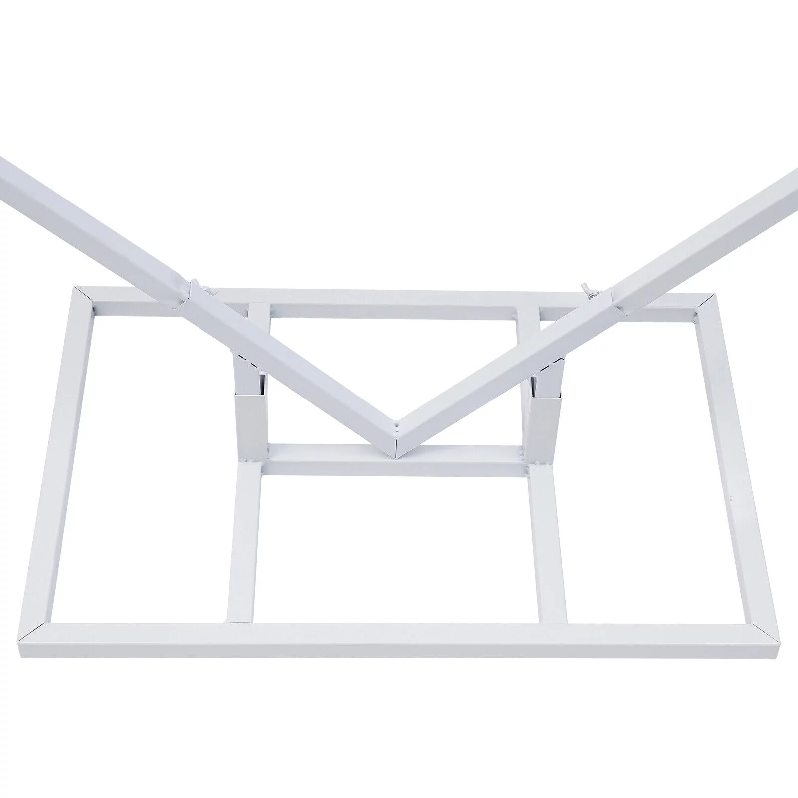 White Square 6.6ft Wedding Stand Backdrop Rack Circle Balloon Frame Venue Decor Metal Arch for Weddings, Birthday Parties, Engagements, Baby Showers
