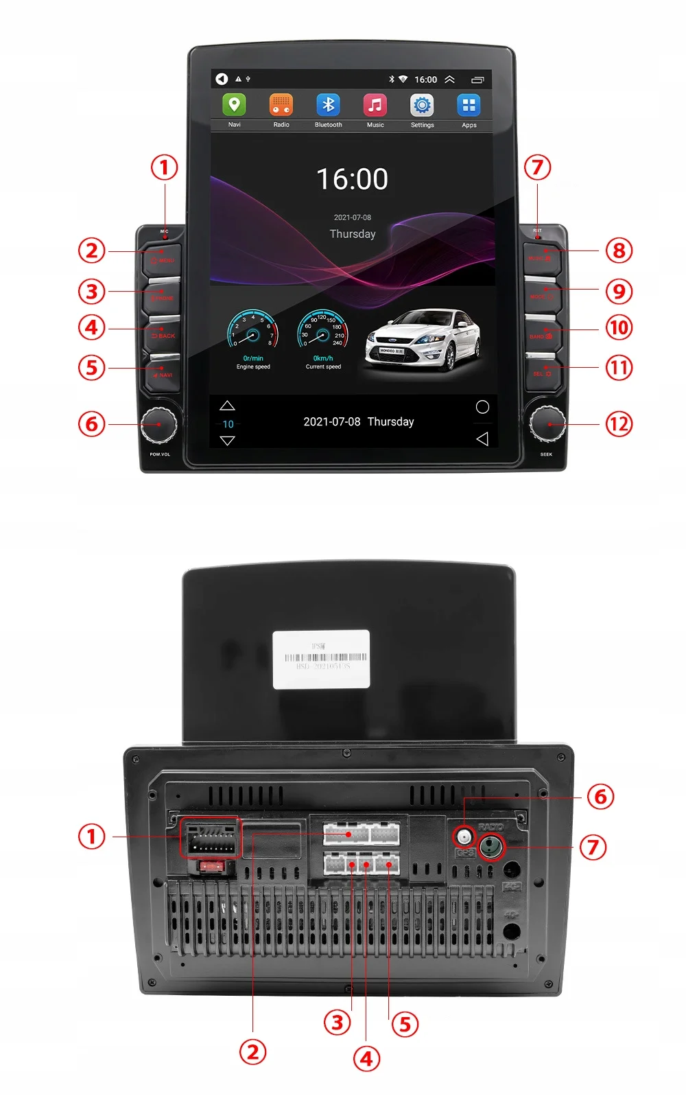 radio 2Din Android 13 9.7