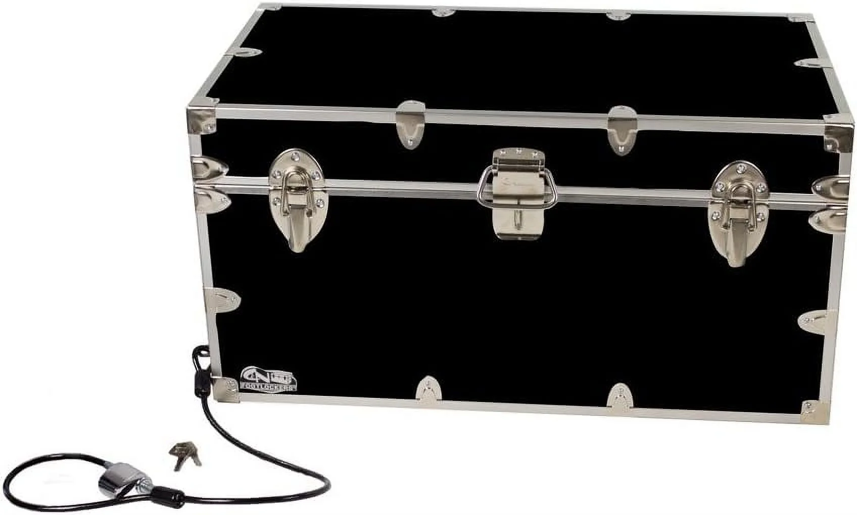 Large Udergrad Storage Truk W/Cable Lock  Made I The  STEEL Footlocker O  Durable Chest With Lid Stay  32 X 18 X 16.5 Iches