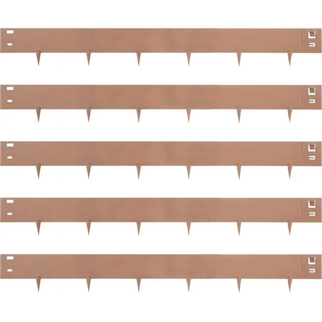 Vevor PYCZS5PCS4-395B9YV0 5 Piece Steel Lawn Edging, Metal Landscape Edging, 4 x 39 in., Grown Lawn Edge for Garden Yard