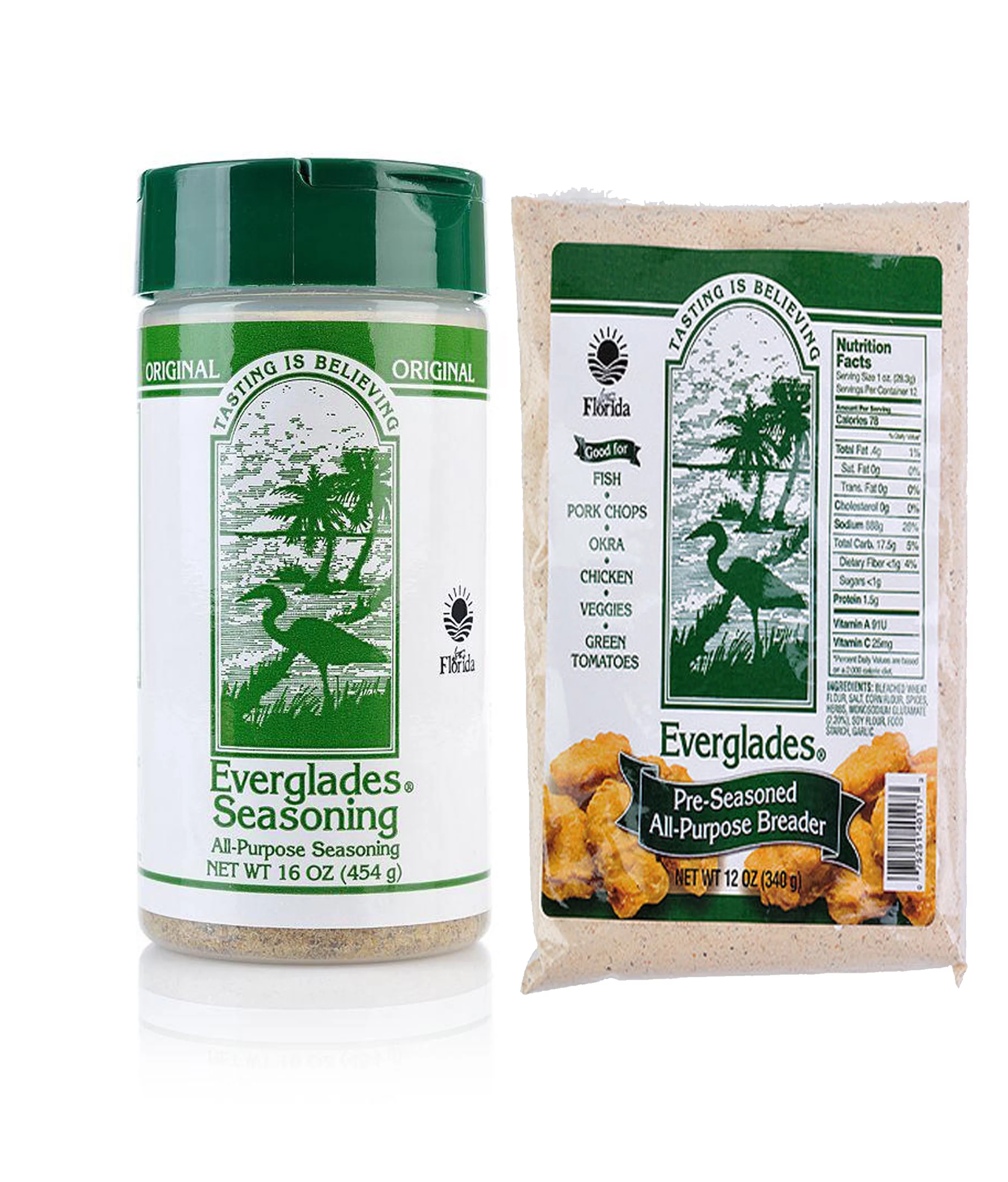 Everglades Seasoning Original All Purpose Seasoning 16 oz + Pre-Seasoned Bread Crumb Mix