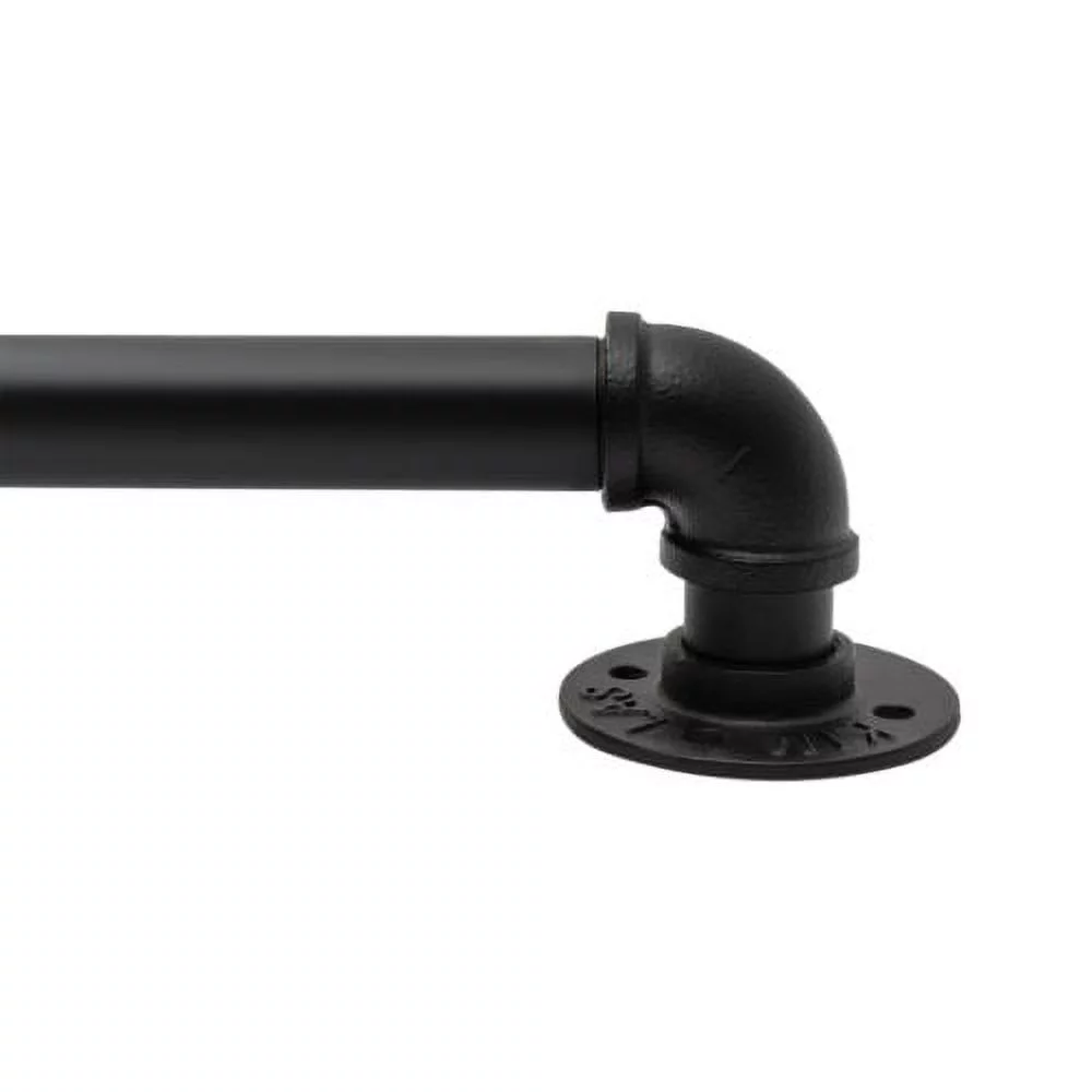 4Pcs 14FT Industrial Black Pipe Stair Handrail Staircase Handrail Wall Mount