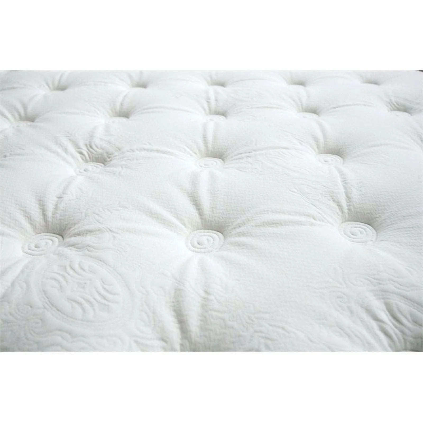 Furniture of America Joneson Fabric Queen Quilted Euro Top Mattress in White